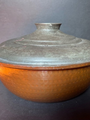 Large Copper Pot used, vintage bakiri 30 cm