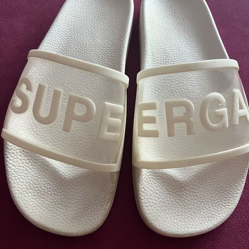 Superga white slides size 38 used