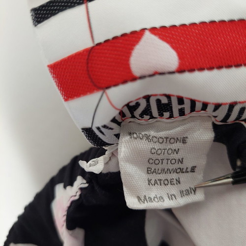 Moschino cotton pajama shorts dark blue with pink hearts, like new, size S