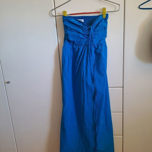Pink Woman long dress size small like new, blue
