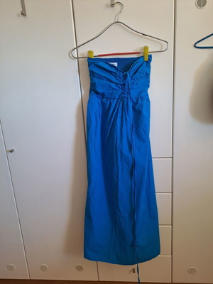 Pink Woman long dress size small like new, blue