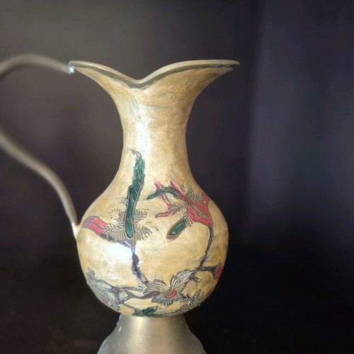 Vintage brass decorative item used with cloisonné enamel