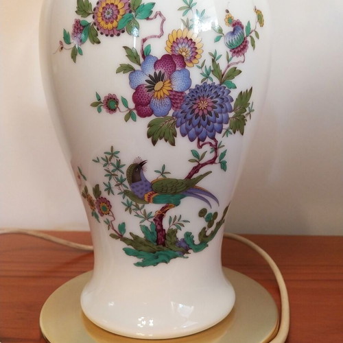 Vintage porcelain table lamp oriental / chinoiserie like new, 64 cm