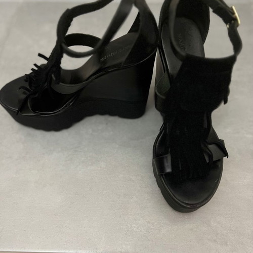 Makis Kotris platform shoes used, full leather, size 37, black