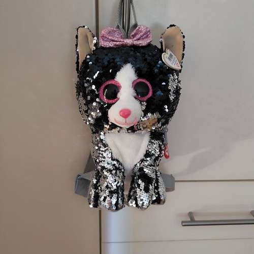 Ty Beanies Kiki plush backpack with sequins