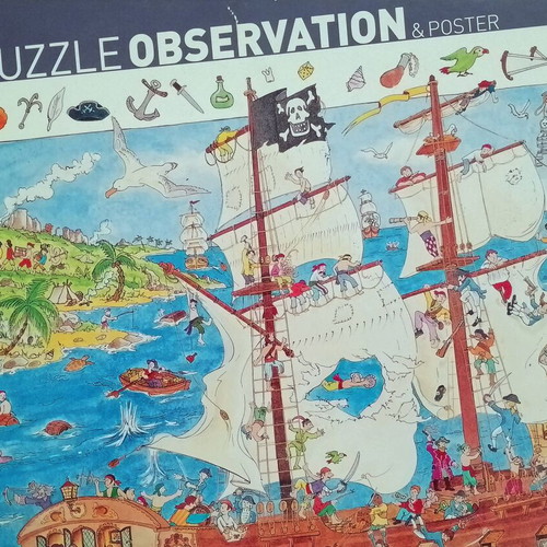Djeco Pirates Puzzle 100 Pieces used with Poster