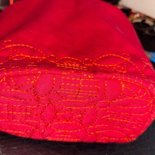 Kipling embroidered crossbody pouch bag like new with small wallet red and orange