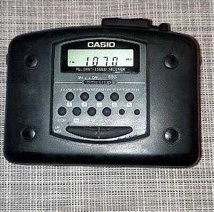 Casio digital AM/FM Stereo Cassette Player AS-703R Tested alarm clock auto bass