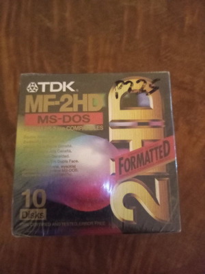 Δισκέτες υπολογιστή TDK MF-2HD σφραγισμένη συσκευασία 10 τεμάχια