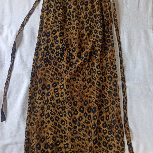 Long animal print wrap skirt new, size M, 100% viscose