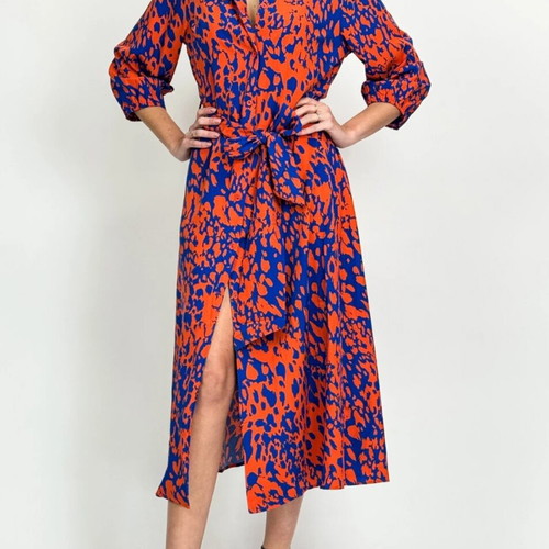 Dress like new, size L, blue and orange