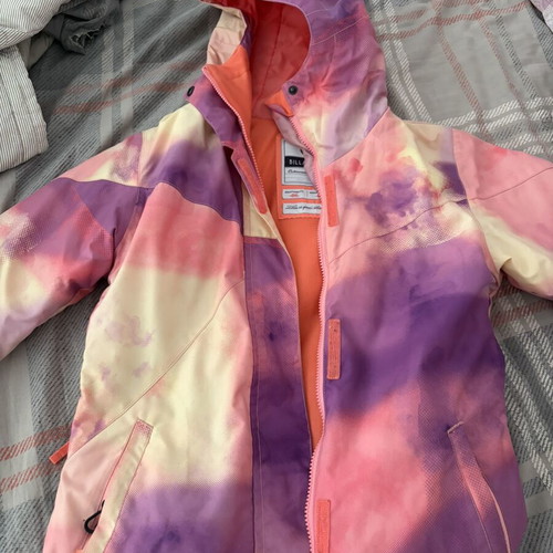 Billabong jacket XS, very warm, like new, pink multicolor