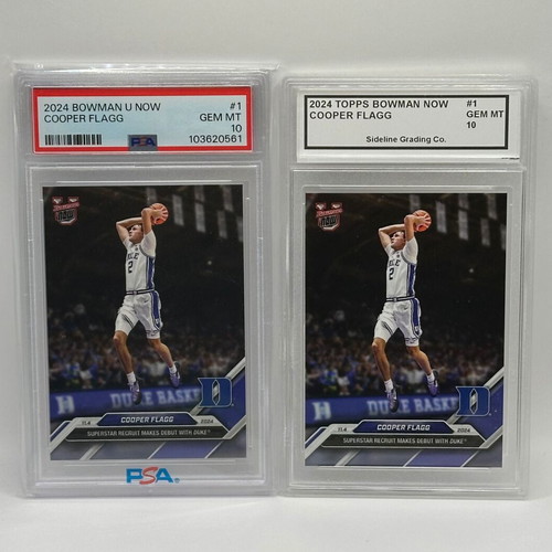 2024 Topps Bowman U Now Cooper Flagg Card PSA 10 and Gem Mint 10 Duke 1st Year new