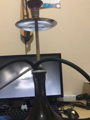 Hookah new with clay gift, coal holder and coal tongs included