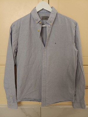 Calvin Klein Jeans men's slim fit long sleeve shirt, blue
