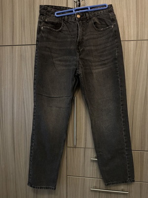 Sinsay women's mom fit jeans like new, black and gray, size L
