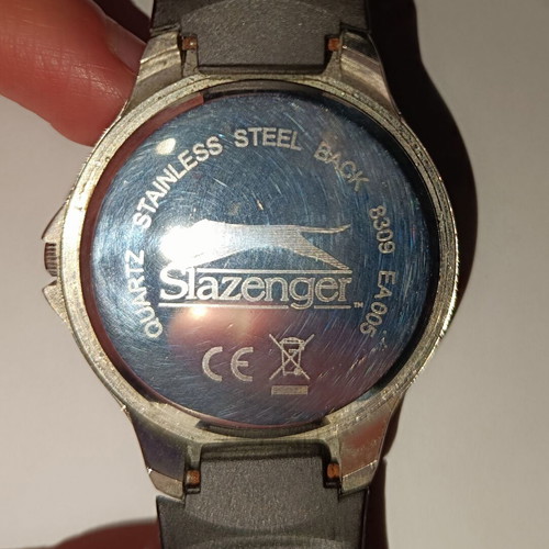 Slazenger men's wristwatch used, rubber strap, 42 mm