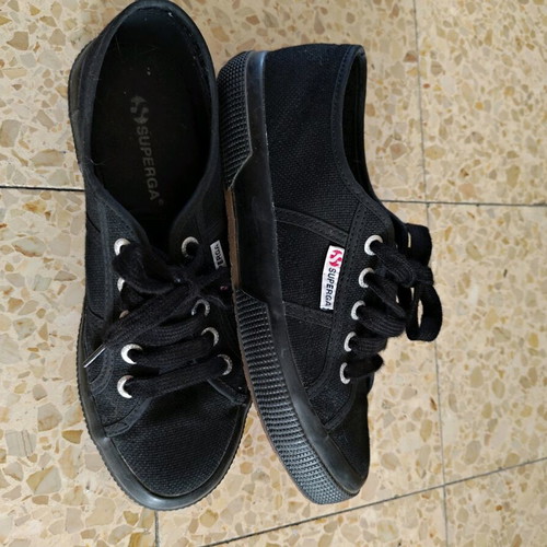 Superga black sneakers like new, size 36