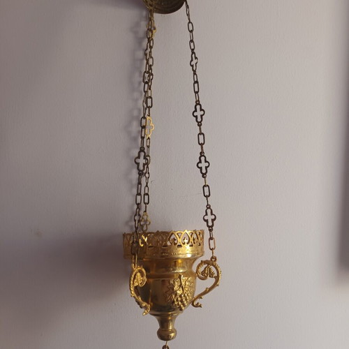 Copper incense burner 51 cm used