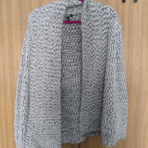 Jennyfer cardigan like new, medium size, white and grey