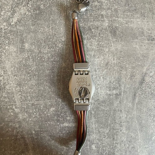 Swatch wristwatch used, brown, women's, waterproof