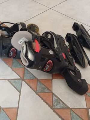 Vibes 2-in-1 Kids Inline Skates with Ice Blades, Like New, Sizes 28–31
