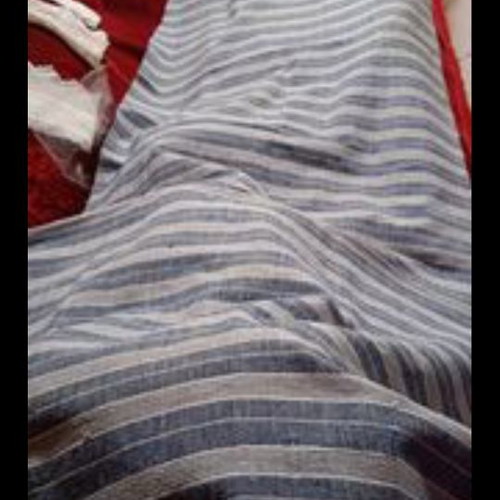 Woven fabric used 2.5 meters by 60 centimeters striped blue