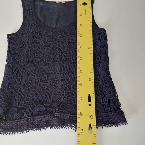 Intimissimi black sleeveless top small with knitted lace
