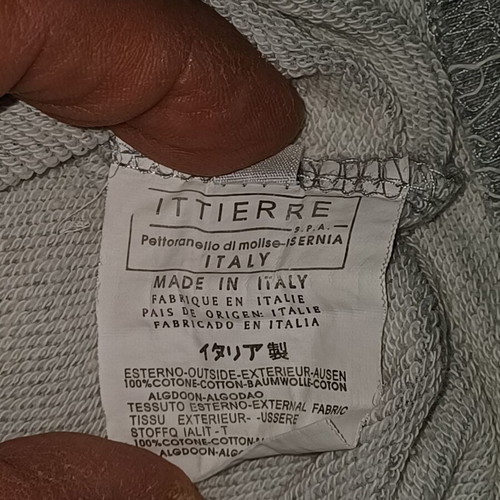 Ittierre gray hoodie size M slim fit like new