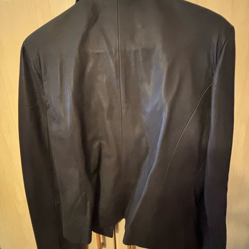 Anna Riska dark brown genuine leather jacket like new XL with studs