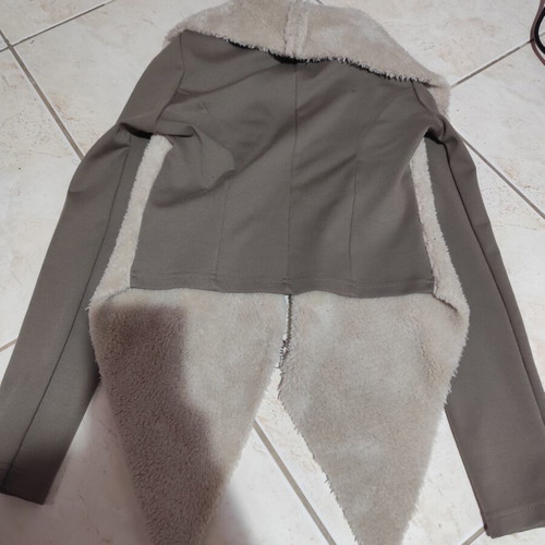 Jacket with fur and rhinestones on zipper, size small, like new