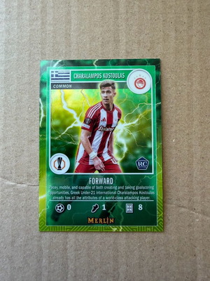 Topps Merlin Charalampos Kostoulas Rookie κάρτα σαν καινούργιο Ολυμπιακός