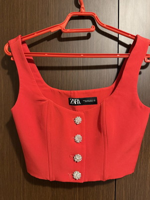 Zara κόκκινο τοπ, μέγεθος XS