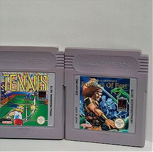 FORTRESS OF FEAR & TENNIS GAME BOY GAMES