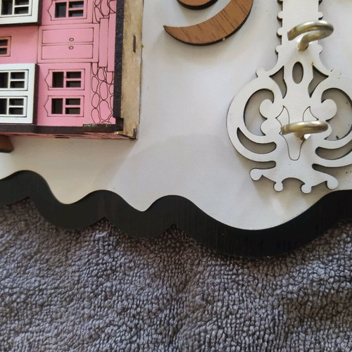 Key holder house used for keys or kitchen towels