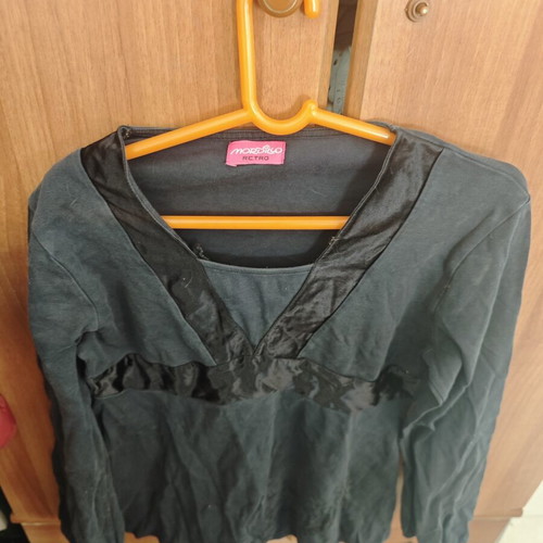 Mordillo Retro XL 100% Cotton Women's Blouse used, black
