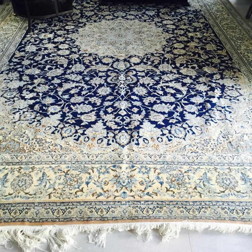 Nain Habibian rug from Iran 9 sq.m like new, high-quality silk