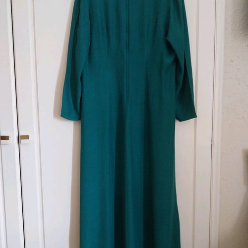 Vintage Carissa dress used, long emerald color