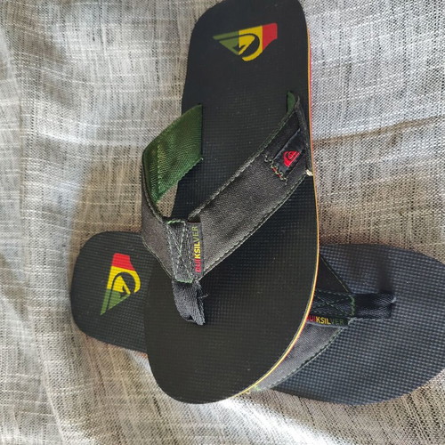 Quiksilver Unisex Flip Flops New Size 40 Black Multicolor