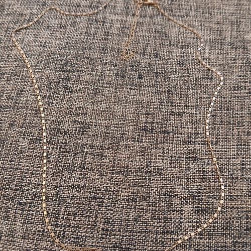 Necklace black ceramic cube with stainless steel chain in rose gold like new