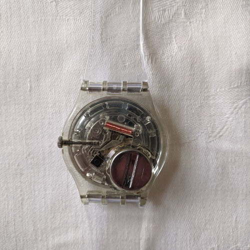 Swatch Linde Group GS132 Leading ρολόι μεταχειρισμένο, χρειάζεται μπαταρία