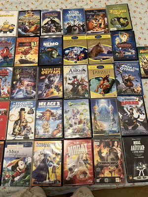 Disney Pixar Dreamworks DVD collection of 31 used children's movies