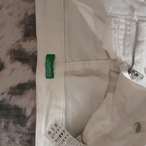 Τζιν Benetton λευκό καινούργιο, μέγεθος XXS