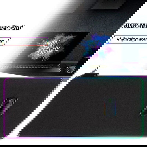 RGB LED Luminous Gaming Mouse Pad 80x40cm Φωτιζομενο Σφραγισμενο