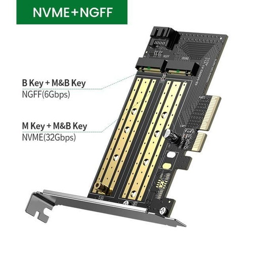 Ugreen PCIe 3.0 x4 expansion card adapter for SSD M.2 M-Key and B-Key new