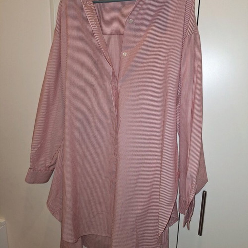 Ckontova shirt dress like new, white pink, size M-L
