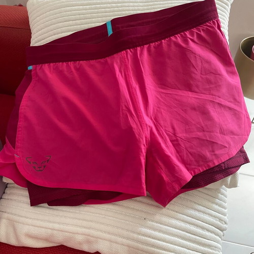 Dynafit running shorts 2in1 pink size M like new