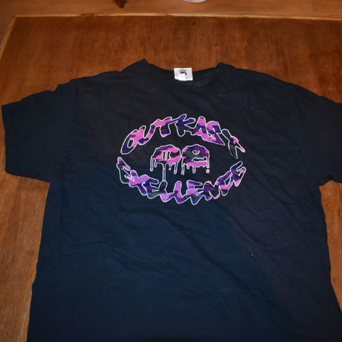 RIP Madclip Greek streetwear T-shirt like new, size L, black and purple