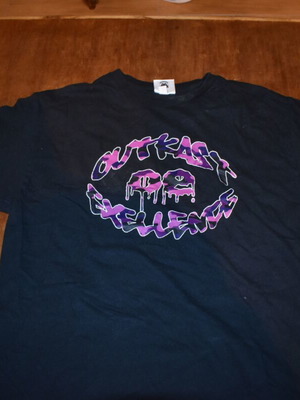 RIP Madclip Greek streetwear T-shirt like new, size L, black and purple
