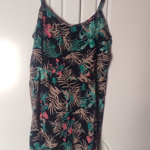 One-piece tropical print shorts Pink Woman like new, size S/M